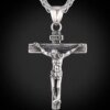 Collier pendentif croix de chevalier noir punk pour hommes, amulette décontractée à la mode, cadeau de bijoux