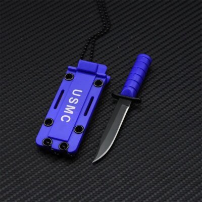 Couteau de survie DulMilitary pour l'autodéfense, outils d'urgence EDC, mini couteaux à collier, petit couteau à fruits, fournitures de camping en plein air