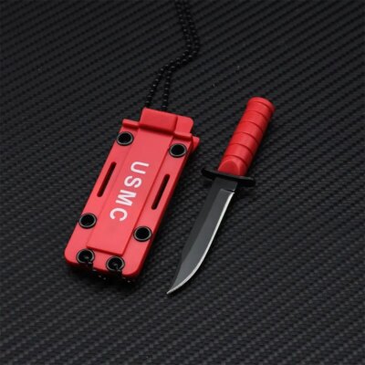 Couteau de survie DulMilitary pour l'autodéfense, outils d'urgence EDC, mini couteaux à collier, petit couteau à fruits, fournitures de camping en plein air