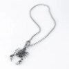 28504-242dc2.jpg Collier pendentif insecte gothique vintage pour homme et femme, acier inoxydable, scorpion