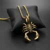 28504-f75a80.jpg Collier pendentif insecte gothique vintage pour homme et femme, acier inoxydable, scorpion
