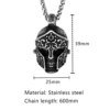 28527-4c2642.jpg Colliers Vintage Norse Spartan Kokor Helme pour Hommes, Pendentif TĂȘte de Mort Vibasine, Acier Inoxydable, Amulette Prairie, GrĂšce, Bijoux Cadeaux pour Hommes