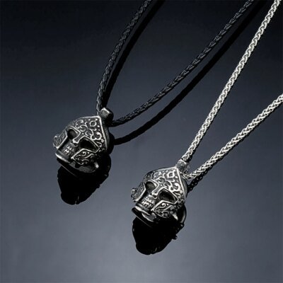 28527-930936.jpg Colliers Vintage Norse Spartan Kokor Helme pour Hommes, Pendentif TĂȘte de Mort Vibasine, Acier Inoxydable, Amulette Prairie, GrĂšce, Bijoux Cadeaux pour Hommes