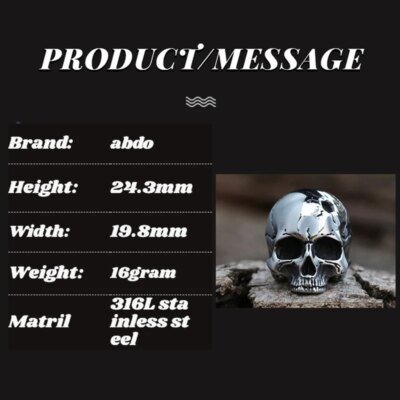 28548-2570a2.jpg Collier Hip Hop avec pendentif tĂȘte de mort pour hommes, bijoux gothiques, chaĂźne avec tĂȘte de mort cassĂ©e, cadeau d'anniversaire, vente en gros