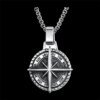 Chaîne en acier inoxydable 316, pendentif nord Viking, collier boussole pour hommes, cadeau pour petit ami 246, livraison directe