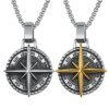 Chaîne en acier inoxydable 316, pendentif nord Viking, collier boussole pour hommes, cadeau pour petit ami 246, livraison directe
