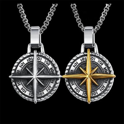 28560-eacb44.jpg Chaîne en acier inoxydable 316, pendentif nord Viking, collier boussole pour hommes, cadeau pour petit ami 246, livraison directe