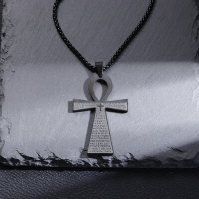 Collier Rune Vintage en Acier Inoxydable pour Homme, Pendentif Oeil d'Horus Anubis, Breloque Anti-Allergies