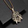 Collier Rune Vintage en Acier Inoxydable pour Homme, Pendentif Oeil d'Horus Anubis, Breloque Anti-Allergies