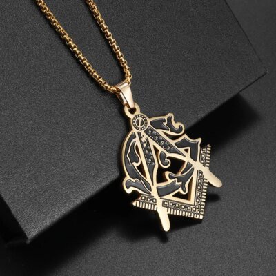 Collier Rune Vintage en Acier Inoxydable pour Homme, Pendentif Oeil d'Horus Anubis, Breloque Anti-Allergies