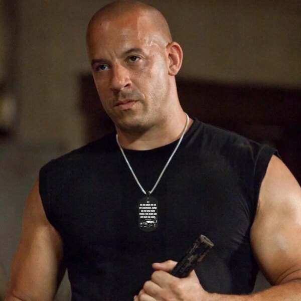 Collier Toretto Restic en Acier Inoxydable pour Homme, Citation Inspirante, Monogramme, Plaque Militaire, Pendentif Bijoux, Fast and Furious – Image 4