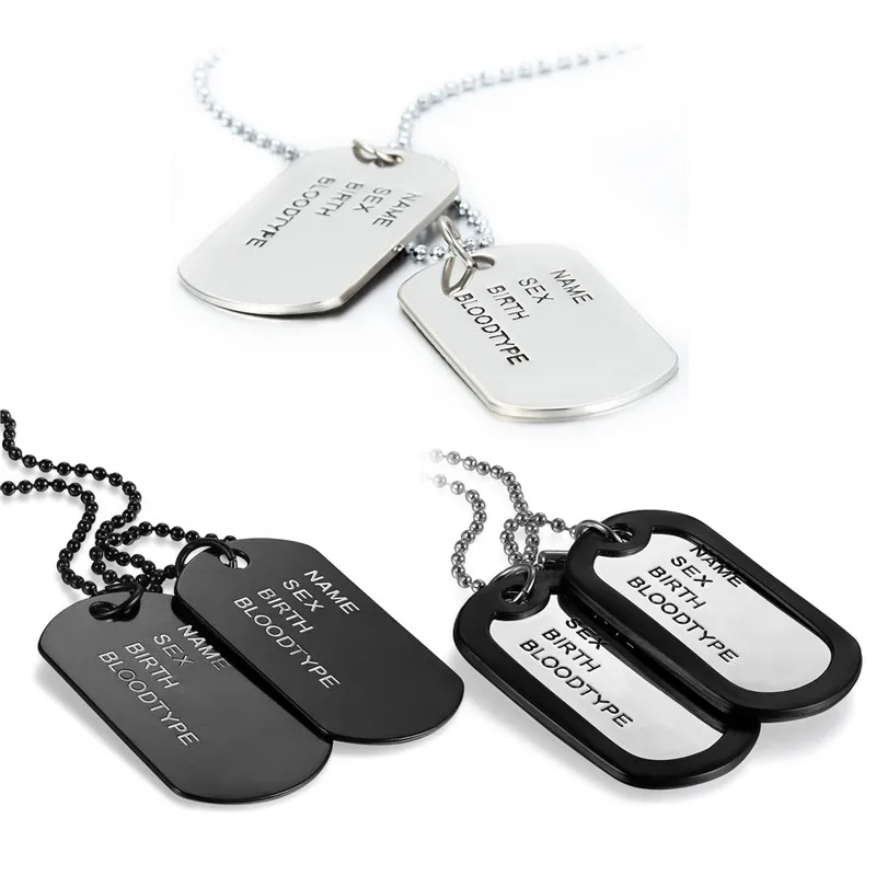 Boniskiss – collier à Double étiquette de chien militaire, avec entretoise en Silicone, pendentif en acier inoxydable, bijoux – Image 6