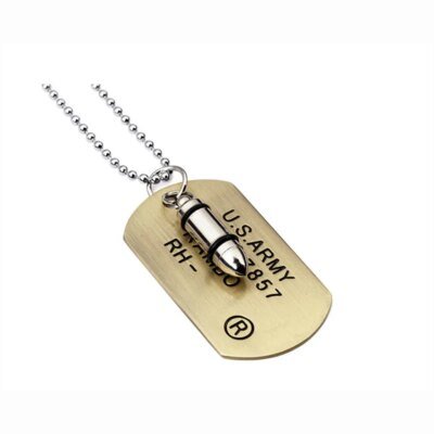 Rappeur en acier inoxydable pour hommes, bijoux de Style armée américaine, pendentif d'étiquette de chien, collier HIP Hop, livraison directe