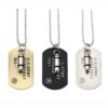 Rappeur en acier inoxydable pour hommes, bijoux de Style armée américaine, pendentif d'étiquette de chien, collier HIP Hop, livraison directe
