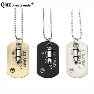 28767-d72980.jpg Rappeur en acier inoxydable pour hommes, bijoux de Style armée américaine, pendentif d'étiquette de chien, collier HIP Hop, livraison directe
