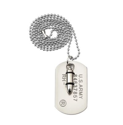 Rappeur en acier inoxydable pour hommes, bijoux de Style armée américaine, pendentif d'étiquette de chien, collier HIP Hop, livraison directe