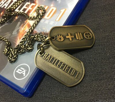 Genic Lefield-Collier pendentif en métal pour homme, 1 jeu, édition limitée, étiquette de chien