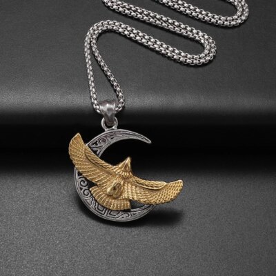Collier à breloques Eagle Feel pour homme, collier pendentif Eagle Tag, punk rock, nordique, viking, américain
