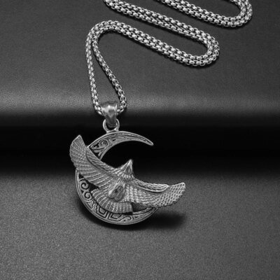 Collier à breloques Eagle Feel pour homme, collier pendentif Eagle Tag, punk rock, nordique, viking, américain
