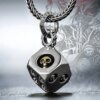 28874-70ac99.jpg Pendentif tĂȘte de mort en acier inoxydable pour homme, collier de dĂ©s, rose, punk, hip hop, rock, bijoux, modules, accessoires, lot