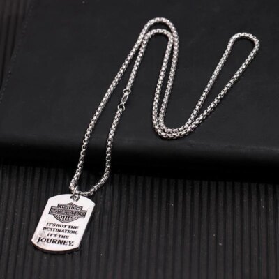 JOInterface-Collier en acier au titane pour hommes, pendentif hip hop, marque de l'armée cubaine, accessoires de mode pour dames, cadeau de fête d'anniversaire