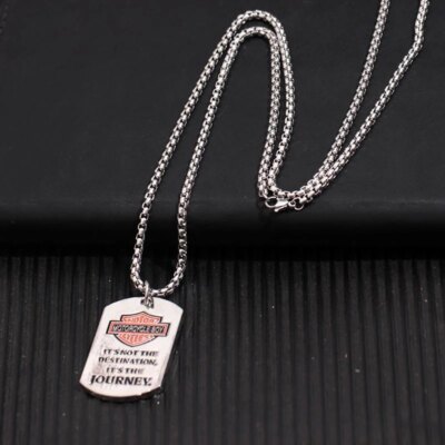 JOInterface-Collier en acier au titane pour hommes, pendentif hip hop, marque de l'armée cubaine, accessoires de mode pour dames, cadeau de fête d'anniversaire