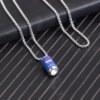 JOInterface-Collier en acier au titane pour hommes, pendentif hip hop, marque de l'armée cubaine, accessoires de mode pour dames, cadeau de fête d'anniversaire