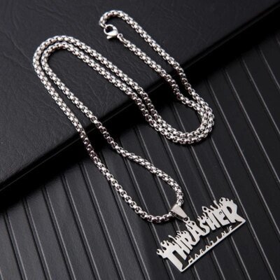 28896-354fa9.jpg JOInterface-Collier en acier au titane pour hommes, pendentif hip hop, marque de l'armĂ©e cubaine, accessoires de mode pour dames, cadeau de fĂȘte d'anniversaire