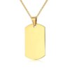 Étiquette de chien militaire gravée Standard vierge, pendentif en acier inoxydable pour hommes et femmes, bijou à breloque uni