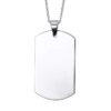 Étiquette de chien militaire gravée Standard vierge, pendentif en acier inoxydable pour hommes et femmes, bijou à breloque uni