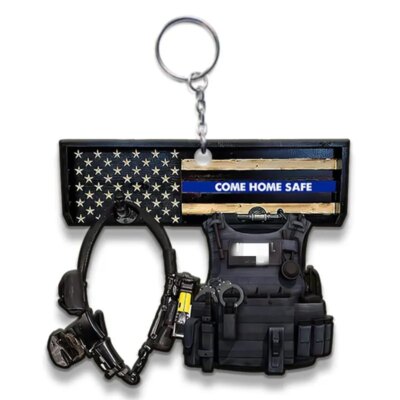 Porte-clés acrylique Uniforme Militaire Voiture Porte-clés Femmes Hommes Personnalisé Porte-clés Moto Bijoux Amis Couple Match Sac Charme