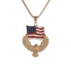 American Feel-Collier Eagle avec pendentif à breloque en alliage, bijoux de déclaration, document en or, haute qualité