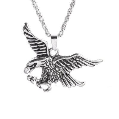 28996-d76fc7.jpg American Feel-Collier Eagle avec pendentif à breloque en alliage, bijoux de déclaration, document en or, haute qualité
