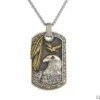 American Feel-Collier Eagle avec pendentif à breloque en alliage, bijoux de déclaration, document en or, haute qualité
