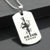 Collier avec pendentif en forme de carte militaire pour filles, chaîne en acier inoxydable, bijoux, cadeau pour Fans, DIY, UMP45