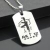 Collier avec pendentif en forme de carte militaire pour filles, chaîne en acier inoxydable, bijoux, cadeau pour Fans, DIY, UMP45