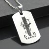 Collier avec pendentif en forme de carte militaire pour filles, chaîne en acier inoxydable, bijoux, cadeau pour Fans, DIY, UMP45