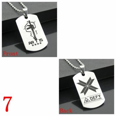 Collier avec pendentif en forme de carte militaire pour filles, chaîne en acier inoxydable, bijoux, cadeau pour Fans, DIY, UMP45