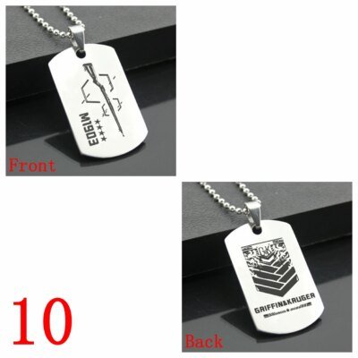 Collier avec pendentif en forme de carte militaire pour filles, chaîne en acier inoxydable, bijoux, cadeau pour Fans, DIY, UMP45