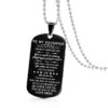 Collier militaire avec inscription "I Want You to Believe", cadeau pour meilleur fils/fille
