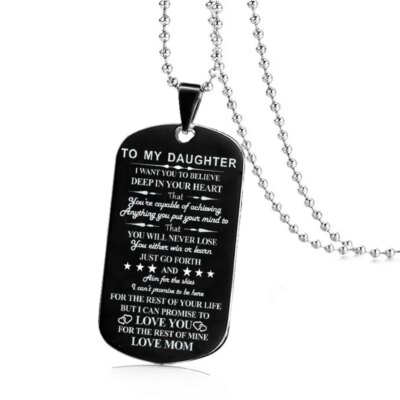 Collier militaire avec inscription "I Want You to Believe", cadeau pour meilleur fils/fille
