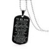 Collier militaire avec inscription "I Want You to Believe", cadeau pour meilleur fils/fille