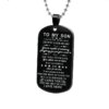 Collier militaire avec inscription "I Want You to Believe", cadeau pour meilleur fils/fille