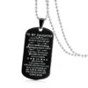Collier militaire avec inscription "I Want You to Believe", cadeau pour meilleur fils/fille