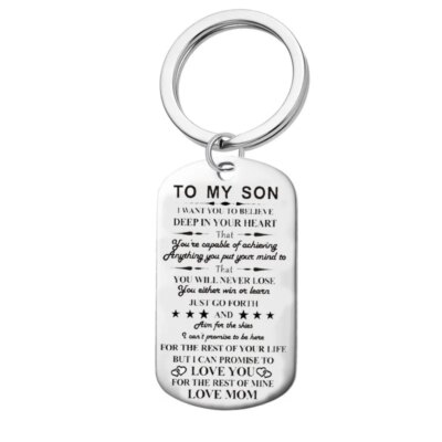 Collier militaire avec inscription "I Want You to Believe", cadeau pour meilleur fils/fille