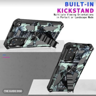 29181-7fbbe5.jpg Coque antichoc militaire CamSolomon Armor, coque arrière pour Xiaomi Redmi Note 11S, 11, 12 Pro, casque X5 Tage Pro, 5G Redmi 10C, 10A, 9C