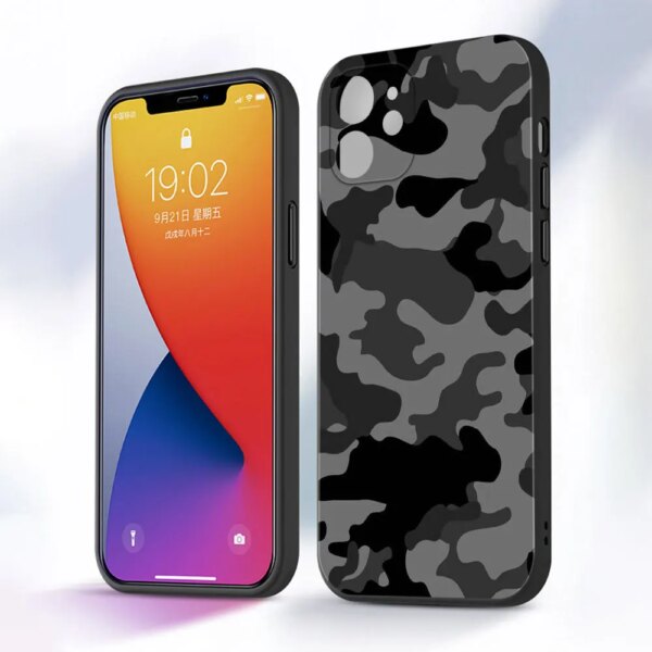 CamSolomon-Coque de téléphone militaire en TPU pour iPhone, Camo Cover, 11, 12, 13 Pro Max, 14 Plus, 12 Mini, Poly X, XS MAX, SE, 7, 8