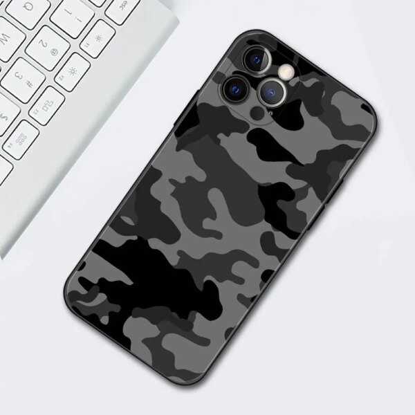 CamSolomon-Coque de téléphone militaire en TPU pour iPhone, Camo Cover, 11, 12, 13 Pro Max, 14 Plus, 12 Mini, Poly X, XS MAX, SE, 7, 8