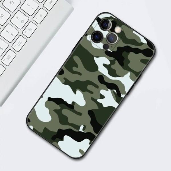 CamSolomon-Coque de téléphone militaire en TPU pour iPhone, Camo Cover, 11, 12, 13 Pro Max, 14 Plus, 12 Mini, Poly X, XS MAX, SE, 7, 8