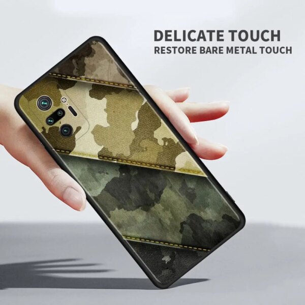 Coque de téléphone motif camouflage camouflage militaire, housse pour Redmi Note 10 Pro Max 9 9T 9S 8 8T 7 K40 Pro Plus 9 9A 9C – Image 5
